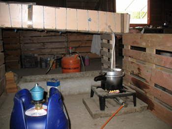 Máquina de vapor para doblar madeira